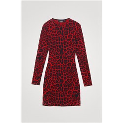 Vestido corto slim leopardo