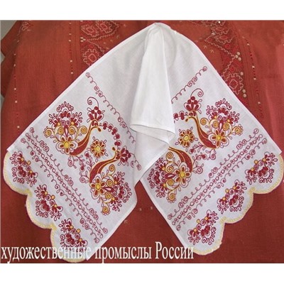 Рушник льняной с вышивкой  модель ЛП 110Т лен 100%