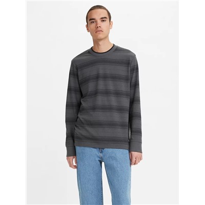 TIPPED CREWNECK LONG SLEEVE T-SHIRT