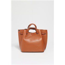 Bolso de piel y neceser Prun - Camel