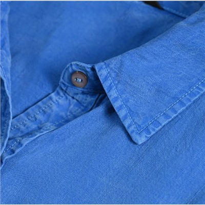 Рубашка Tencel Smooth Lapel с застежкой на пуговицы