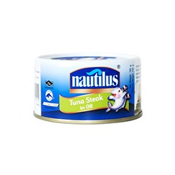 Консервированный "стейк" тунца в масле Tuna Steak In Oil in Brine от Nautilus 185 гр / Nautilus Tuna Steak In Oil 185 g