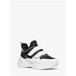 MICHAEL MICHAEL KORS Keeley Canvas and Leather Trainer