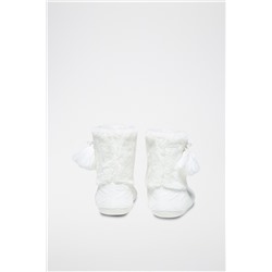 Zapatillas de casa altas forradas Megg Crudo