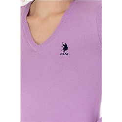 Kadın Lila V - Yaka Basic Kazak