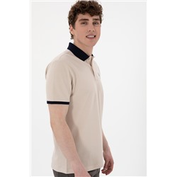 Erkek Regular Fit Polo Yaka Taş Basic Tişört