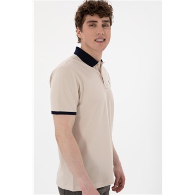 Erkek Regular Fit Polo Yaka Taş Basic Tişört