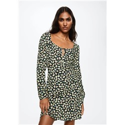 Vestido estampado lazo -  Mujer | MANGO OUTLET España