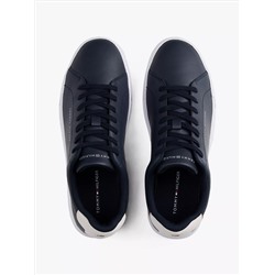 Coated Leather Court Sneaker
