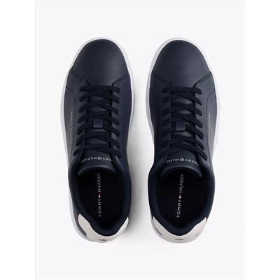 Coated Leather Court Sneaker