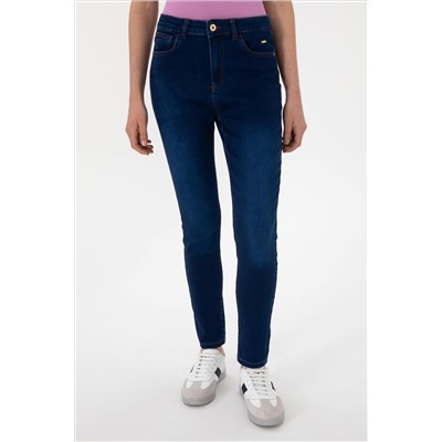 Kadın Mavi Skinny High Waist Fit Jean Pantolon