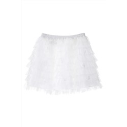 Minifalda avolantada Blanco