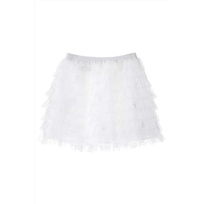 Minifalda avolantada Blanco