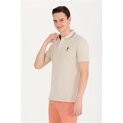 Erkek Taş Basic Polo Yaka Tişört
