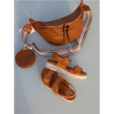 Комбо Босоножки от испанского производителья S58802 Cuero + PELLE- PAOLO Bags 397 Brown