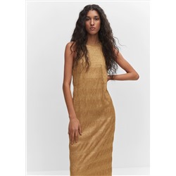 Vestido lúrex cuello halter
