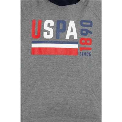 Kadın Gri  Melanj Kapüşonlu Sweatshirt