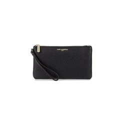 KARL LAGERFELD PARIS Solid Wristlet Pouch