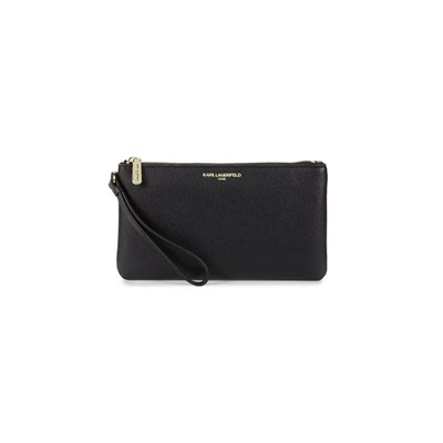 KARL LAGERFELD PARIS Solid Wristlet Pouch