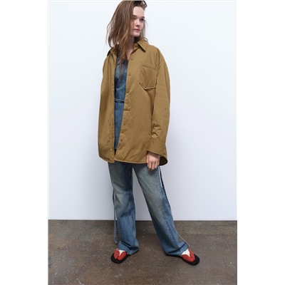 WATER-REPELLENT QUILTED NYLON OVERSHIRT