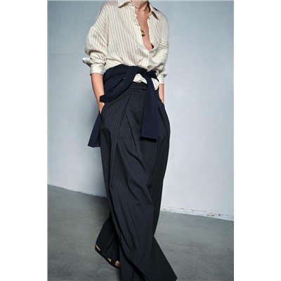 ZW COLLECTION PINSTRIPE TROUSERS