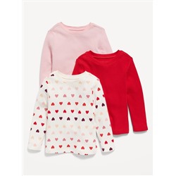Unisex Long-Sleeve Thermal-Knit T-Shirt 3-Pack for Toddler