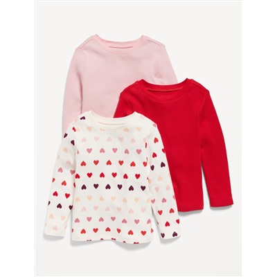 Unisex Long-Sleeve Thermal-Knit T-Shirt 3-Pack for Toddler