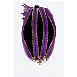 Bandolera de piel Violeta