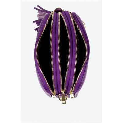 Bandolera de piel Violeta