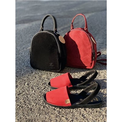 AB.ZAPATOS · 503-8 · NOB · ROJO+AB.Z · Pelle · mochila serraje (610)