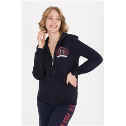Kadın Lacivert Kapüşonlu Sweatshirt