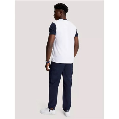 TOMMY HILFIGER COLORBLOCK FLAG STRIPE LOGO T-SHIRT