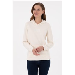 Kadın Krem Basic Sweatshirt