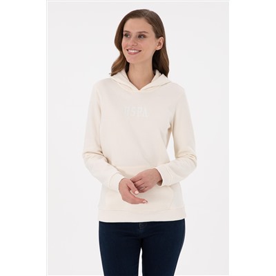 Kadın Krem Basic Sweatshirt