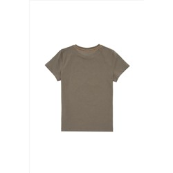 Erkek Çocuk Haki Bisiklet Yaka Tişört