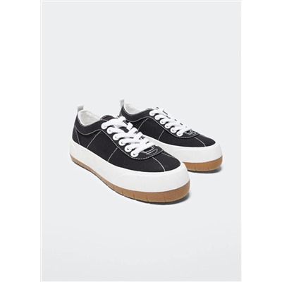 Deportivas plataforma cordones -  Mujer | MANGO OUTLET Melilla