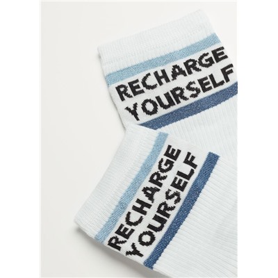 Kurze Socken mit Schriftzug 7 Days