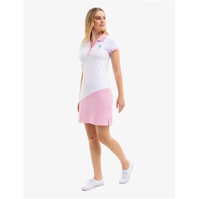 COLORBLOCK BIG LOGO POLO DRESS
