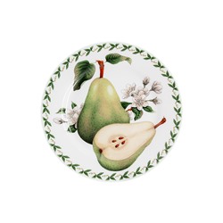 Тарелка десертная, 20 см, фарфор F, белая, Груша, Orchard Fruits, 54837