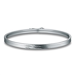 Браслет жесткий из серебра родированный 20-14-1008