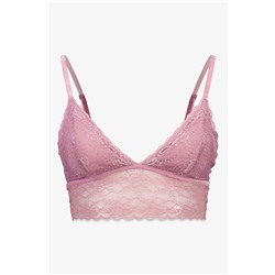 Bralette triangular LOVELY encaje rosa