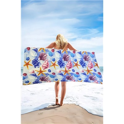 DOFİ, Yetişkin Unisex 70x140cm Yaz Desenli Plaj Havlusu - Banyo Havlusu - Deniz Havlusu