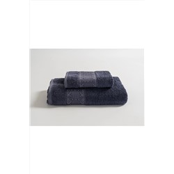 GOSER Textile Bambu Banyo Havlu 80x150 Cm- Yüz Havlu 50x90cm Antrasit Gri Set GB0006