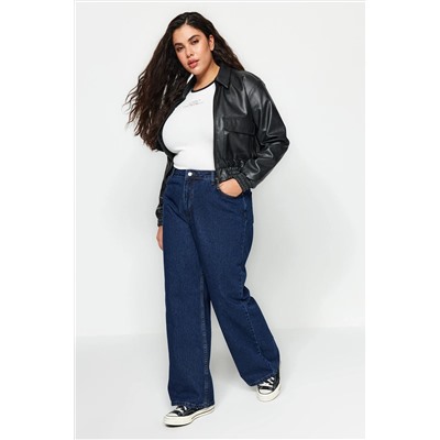 Indigo Yüksek Bel Geniş Paça Büyük Beden Wide Leg Jeans TBBAW23CJ00020