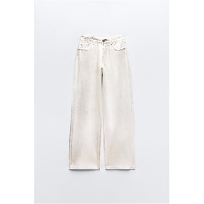 TRF MID-RISE LOOSE FOIL JEANS