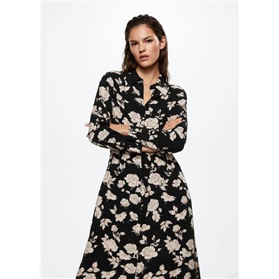 Vestido camisero estampado -  Mujer | MANGO OUTLET España