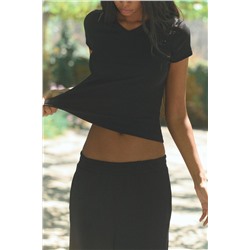 V-NECK COTTON T-SHIRT