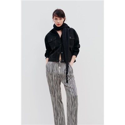 FELT TEXTURE JACKET WITH TOPSTITCHING