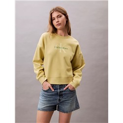 Fleece Monogram Logo Relaxed Sweatshirt