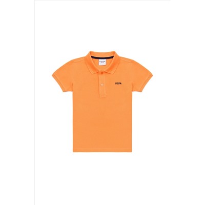 Erkek Çocuk Turuncu Basic Polo Yaka Tişört